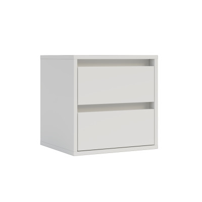 Szafka nocna 40 cm z 2 szufladami biała stolik nocny Idea