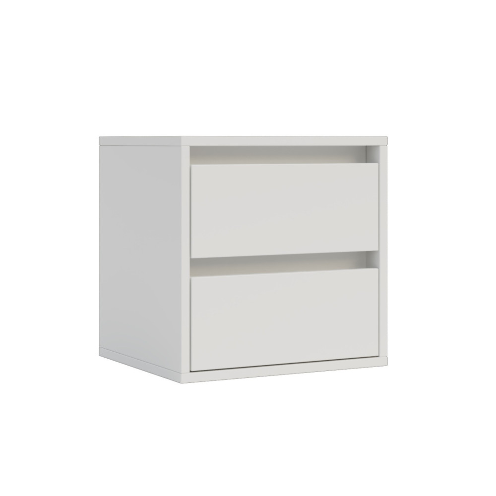 Szafka nocna 40 cm z 2 szufladami biała stolik nocny Idea