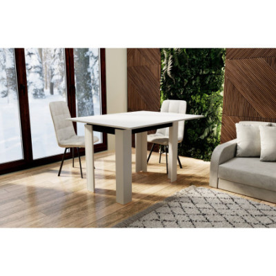 Stół rozkładany do jadalni kuchni salonu 90x60/120x90 biały antracyt