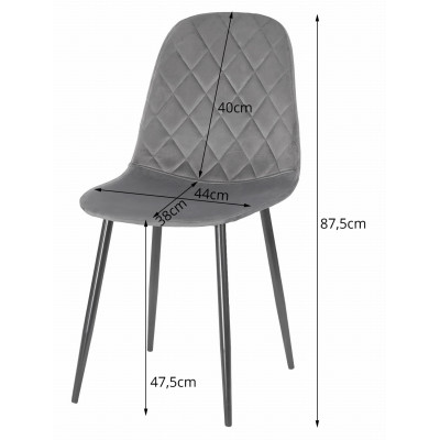 Krzesło ASTI - ciemna zieleń aksamit x 1