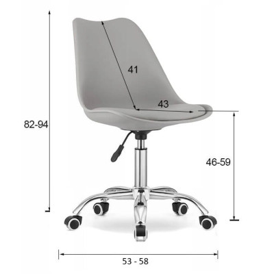 Krzesło biurkowe Oskar Obrotowe biały