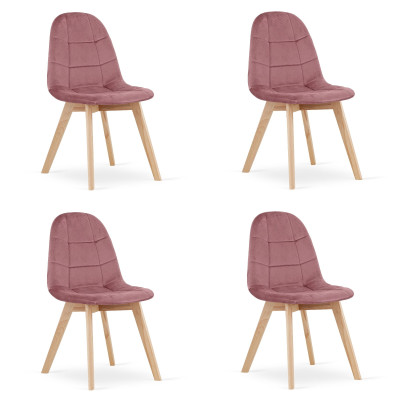 Krzesło Oskar tkanina różowy 1 szt.