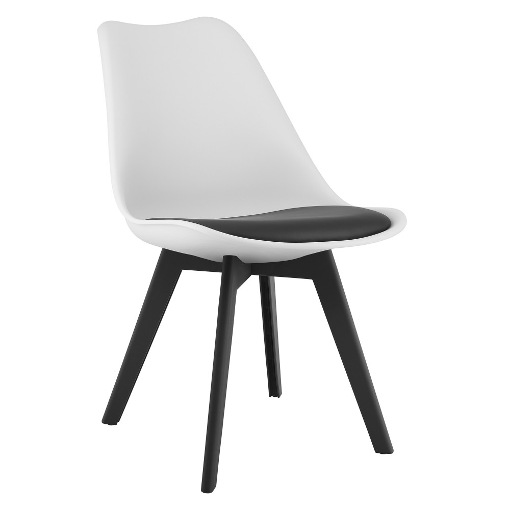 Krzesło Oskar skóra sztuczna czarny 4 szt.