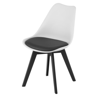 Krzesło Oskar skóra sztuczna czarny 4 szt.