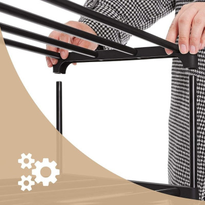 Szafka na buty z półkami Oskar 45 x 174 x 30 cm czarny