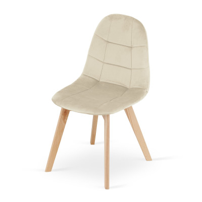 Krzesło BORA - beż aksamit 1 szt