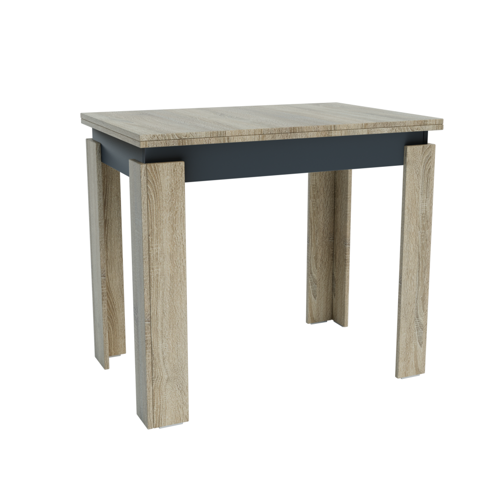 Stół rozkładany do kuchni 90x60/120x90 dąb sonoma antracyt Family