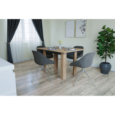 Stół rozkładany do kuchni 90x60/120x90 dąb sonoma antracyt Family