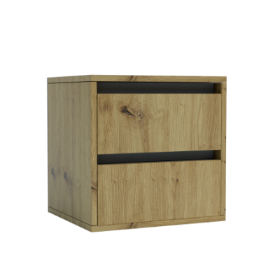 Szafka nocna 40 cm z 2 szufladami dąb artisan grafit Idea