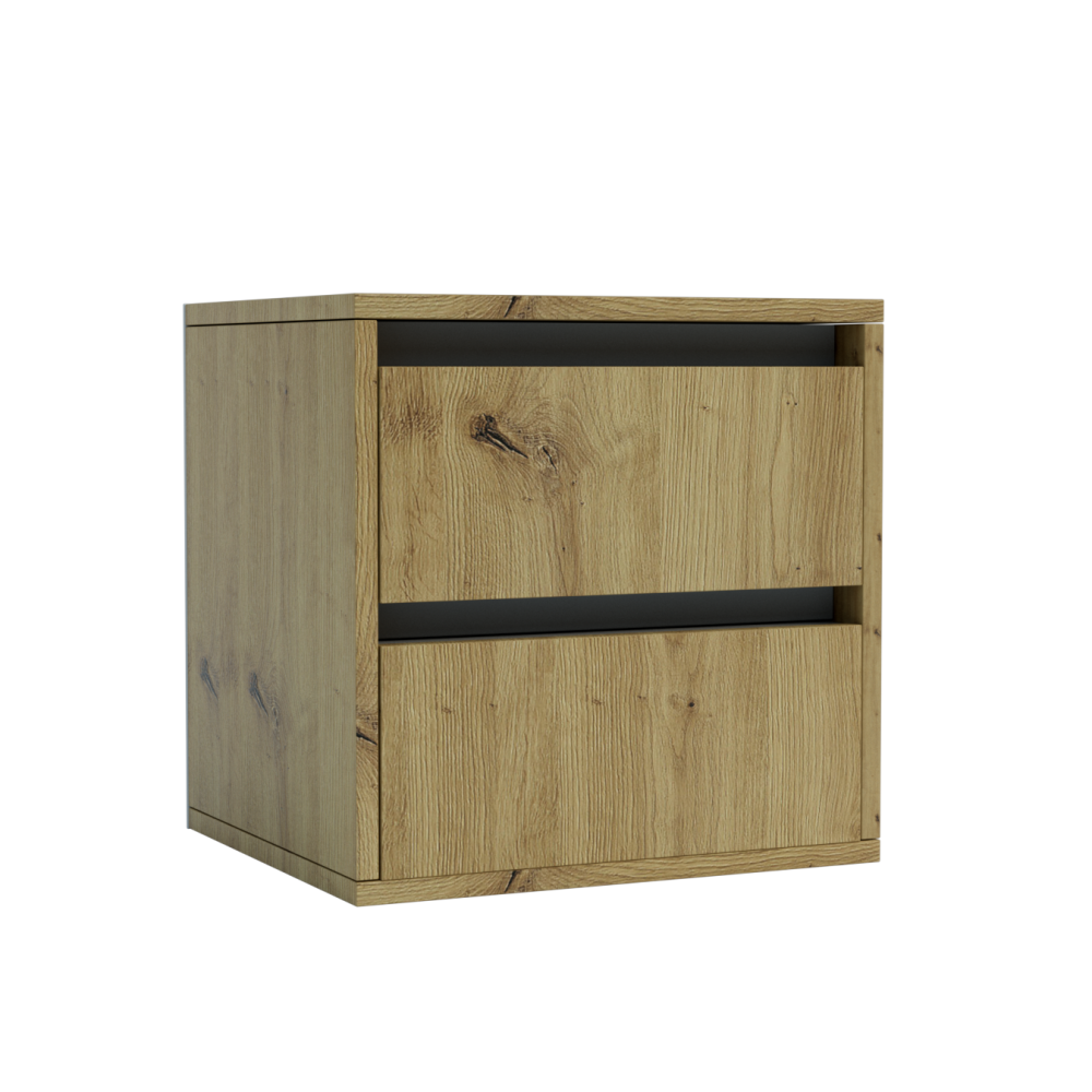 Szafka nocna 40 cm z 2 szufladami dąb artisan grafit Idea