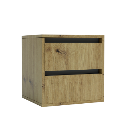 Szafka nocna 40 cm z 2 szufladami dąb artisan grafit Idea